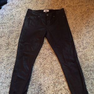 Black Cherry colored PAIGE coated jeans Sz 31 perfect for date night !